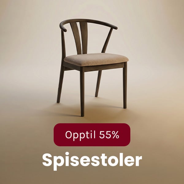 Opptil 60% på spisestoler